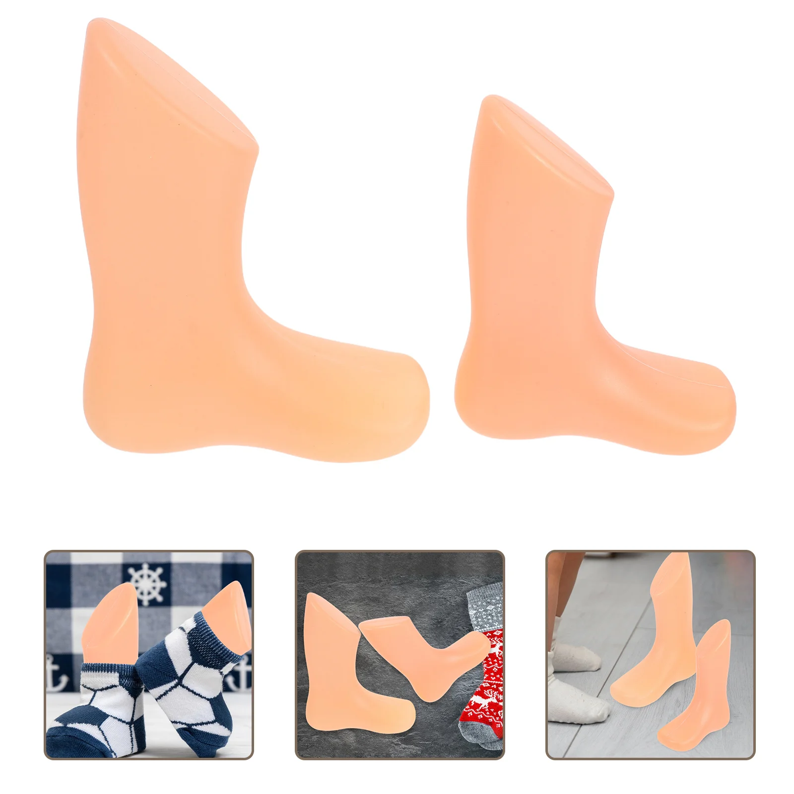

4 Pcs Baby Plastic Foot Mold Compact Shoe Display Displaying Model Shop Supply Shoes Mannequin Feet Infant