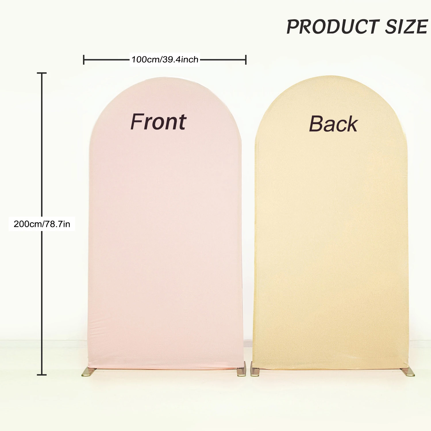 غطاء خلفية على شكل قوس بالون من الألياف اللدنة، غطاء حامل خلفية للصور لحفلات الزفاف وحفلات أعياد الميلاد وحفلات أعياد الميلاد/وردي + لون البشرة