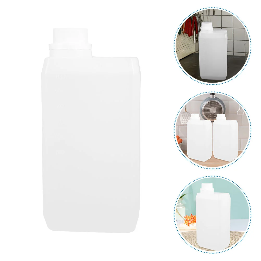 

2 Pcs Refrigerator Bottle Side Mouth Storage Containers Water Oil Pump White Hdpe Liquids Jugs