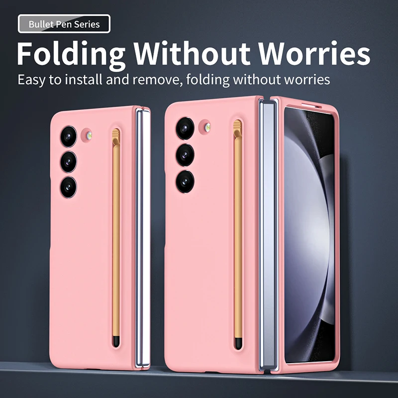 Luxury Matte Hard Folding Case For Samsung Galaxy Z Fold 5 4 3 Silicone Case Shockproof Protective Cover For Z Fold5 Fold4 Fold3