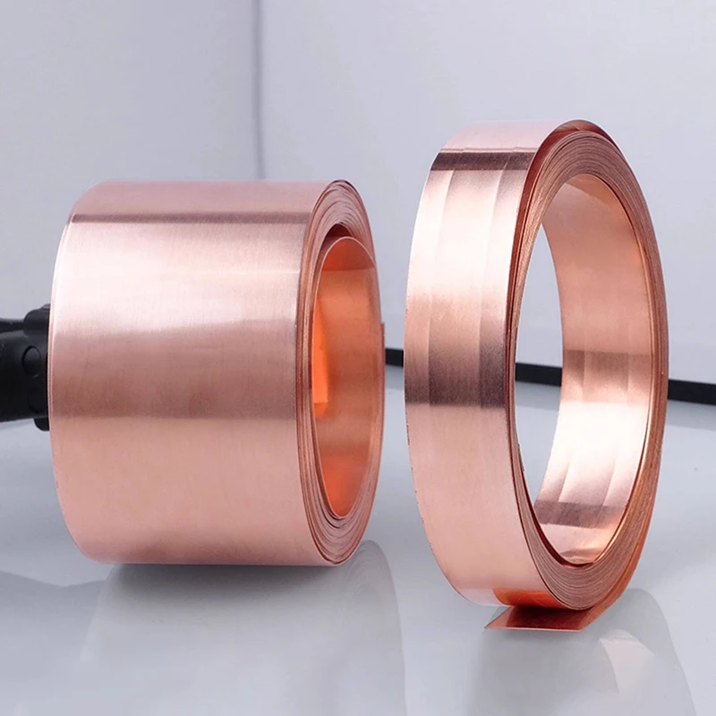  1 Meter Thickness:0.02/0.03/0.04/0.5/0.06mm Width:10~200mm Pure Copper Strip Coppers Sheet Metal Sheet Purple Coppers Foil