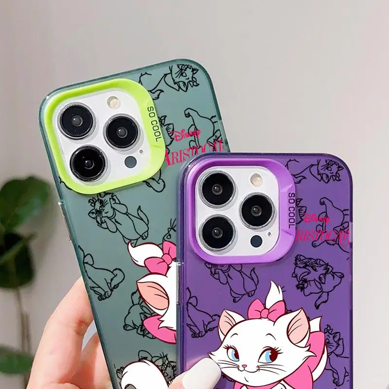 Disney Mary Cat For iPhone 15 Pro Max 14 13 12 11 XS 14 Pro Max X XR Plus Shockproof Mobile Phone Case soft funda case