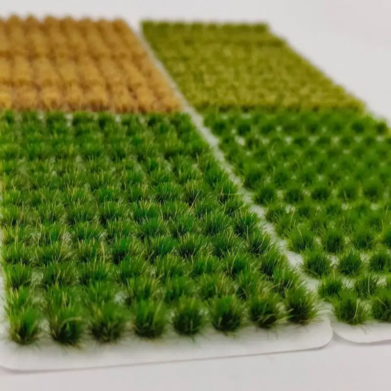 5mm 104Pcs Grass Cluster Building Model Sand Table Miniature Material Simulation Flower Grass Scene DIY Scenario Grass Cluster