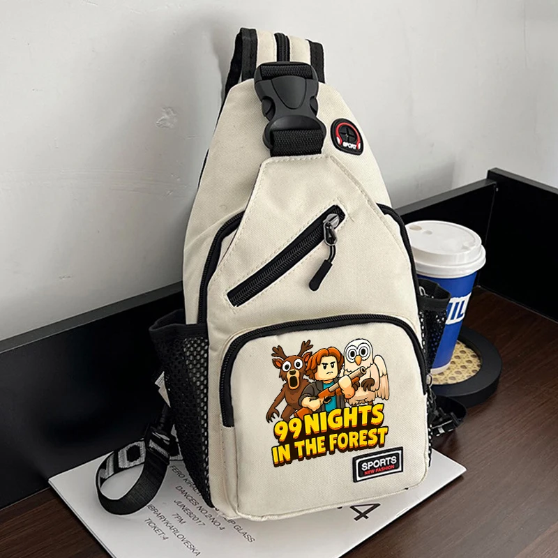 

Сумка-слинг через плечо «99 ночей в лесу», игровая сумка-кроссбоди, уличная дорожная сумка для мужчин, мультяшная сумка через плечо, подарок для мальчиков и девочек, новинка
