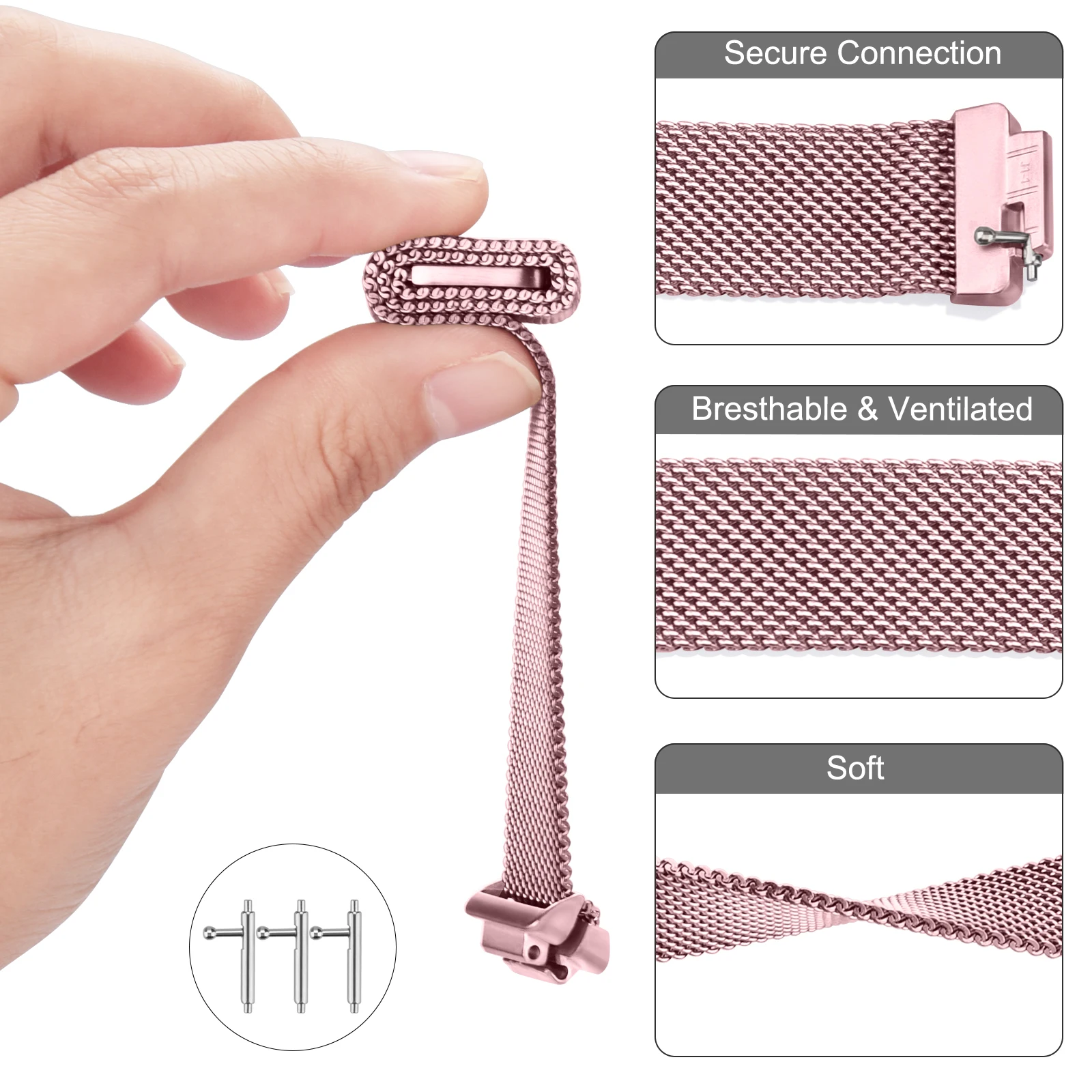 ل Fitbit إلهام 2 الفرقة حزام أسورة ساعة ذكية المعادن المغناطيسي Milanese معصمه استبدال ل Fitbit إلهام 2 العصابات