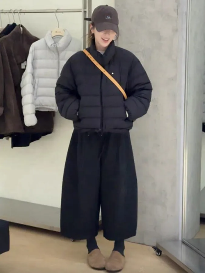 فضفاض السراويل واسعة الساق عارضة الكورية Sle تنوعا تصميم بسيط شتاء جديد وصول المرأة Faion East Gate Market #3