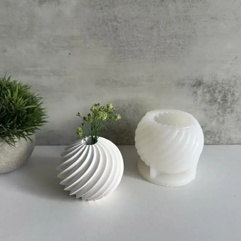 BX0C 다목적 스레드 꽃병 실리콘 몰드 가정 및 사무실 장식 및 보석 보관을위한 다목적 수지 Castes 세트