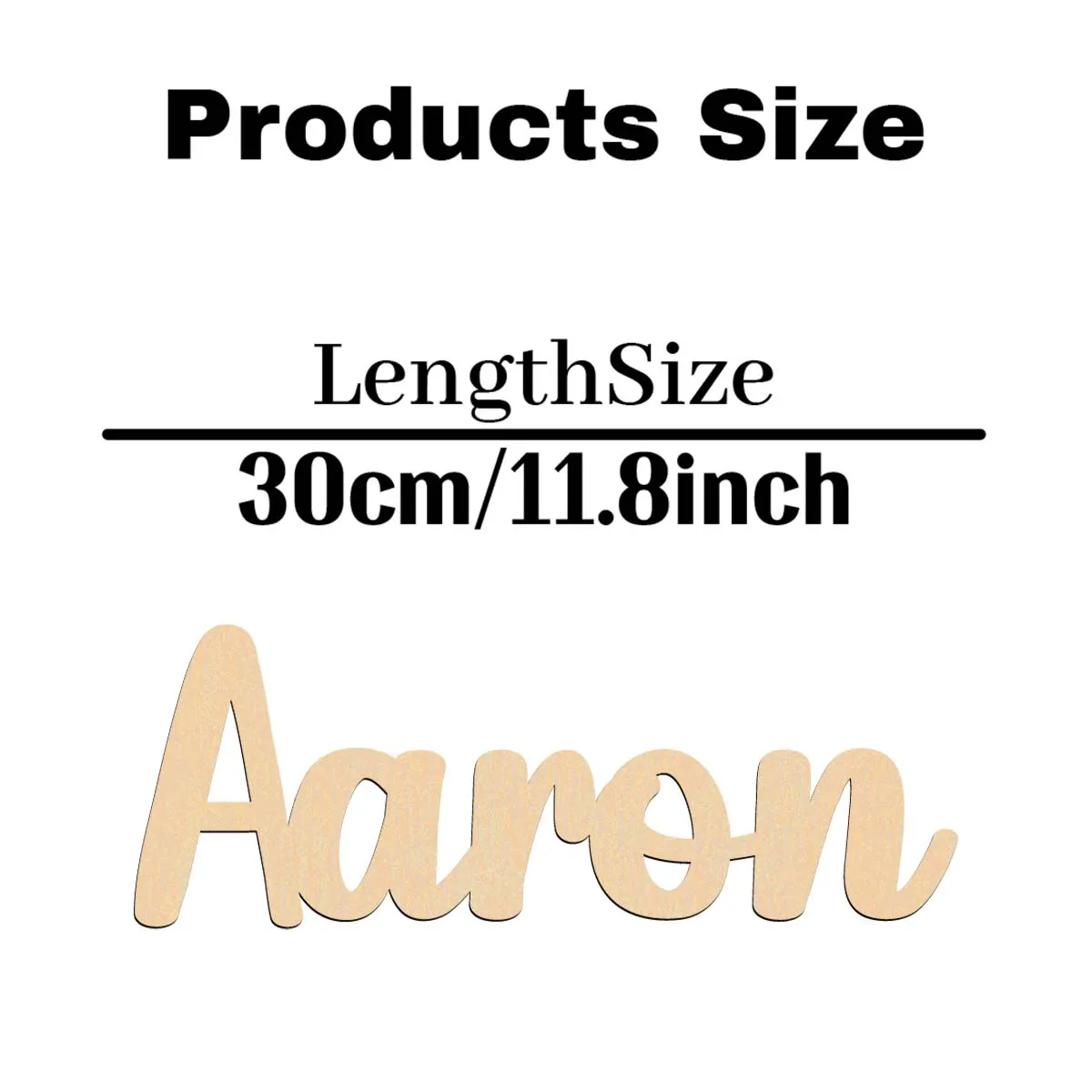 1pc Creative Aaron example Custom Name Wooden Plaque Wooden Sign Laser-Cut Sign Unfinished Wood for Painting or Glittering