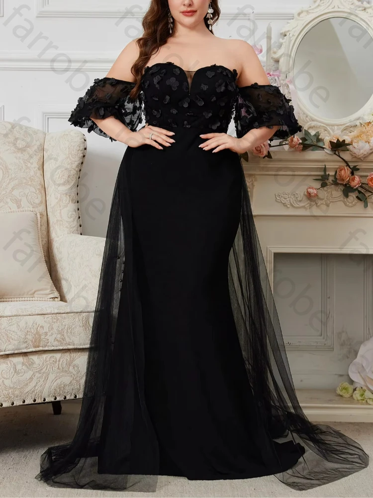 

Индивидуальные черные свадебные платья А-силуэта с открытыми плечами, элегантные платья макси с открытой спиной для невесты, изысканные высококачественные вечерние платья для выпускного бала