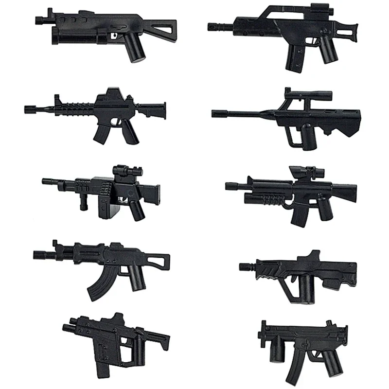 MOC City Military WW2 Model Series Weaponry Gun Assemble Wars Building Blocks Bricks Toys Gifts for Kids Militaries