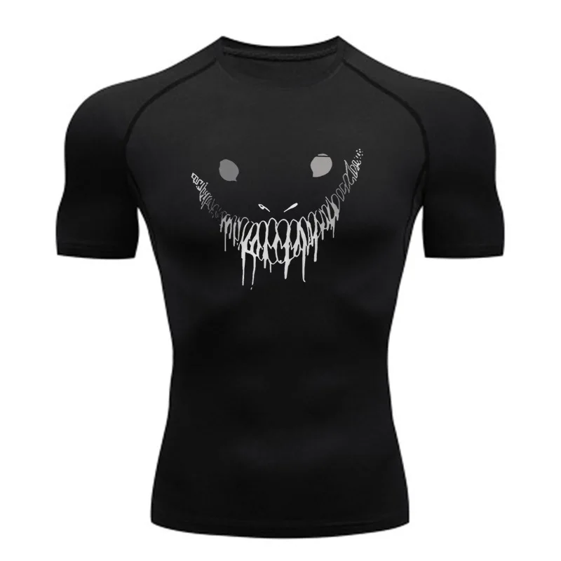 

Compression Shirts Gym Sports Fitness Training Men's T-shirts Quick Breathable Elastic Tight Rashgard Short Sleeves Tee Tops