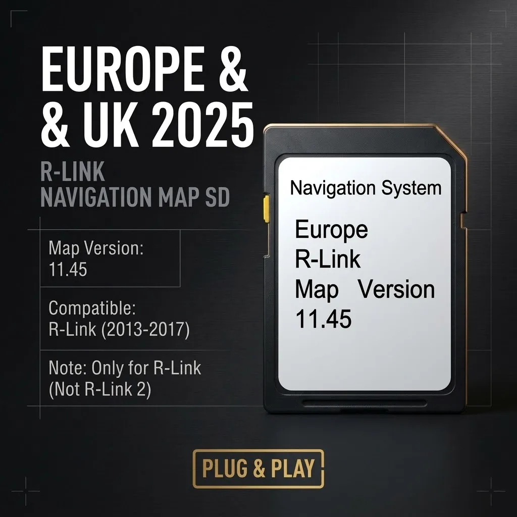 2025 V11.45 Replacement Sat Nav SD Card Europe UK Compatible For Renault R‑Link 2013‑2017 Megane Clio Laguna Scenic Captur Zoe