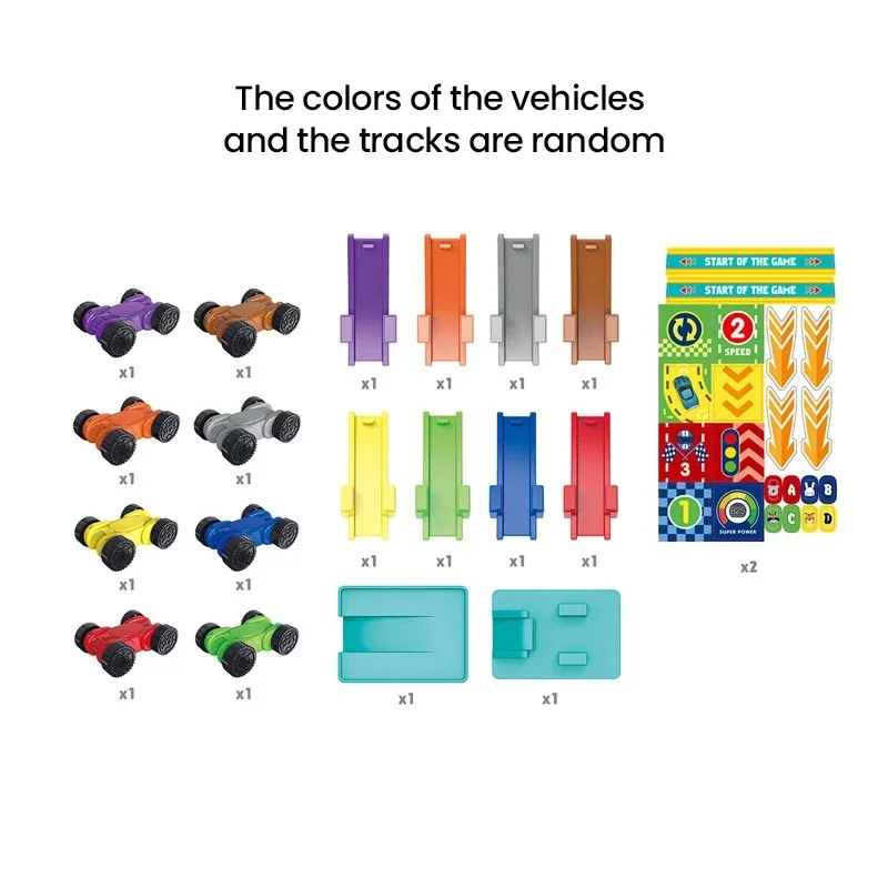 Pista scorrevole Auto Mini Auto Inerzia Ragazza Bambino Ragazzo di 3 anni Giocattolo Puzzle multistrato Scivolo Auto da corsa Pista educativa per i bambini
