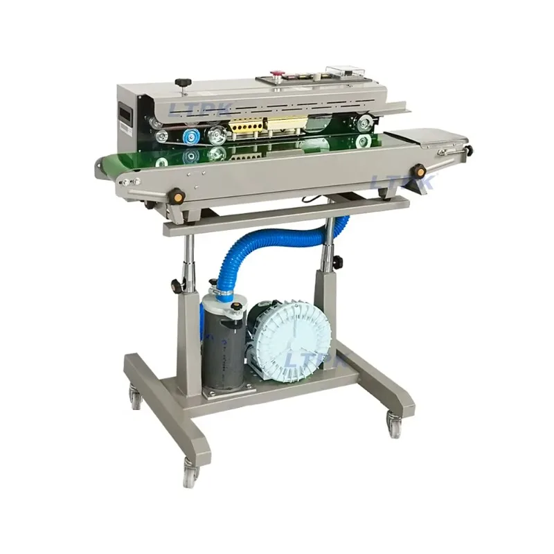 

LT-DBF1000 Continuous Band Sealer Foil Film Pouch Packaging Air Inflation Flush Sealing Machine