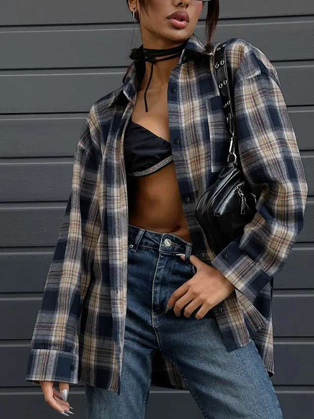 

Женский полосатый откидной воротник с лацканами и одной пуговицей, повседневный длинный све, стандартный крой, летняя мода, китайский бренд