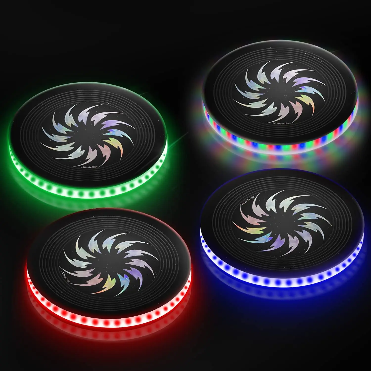 iGrowsla Flying Disc LED Light Up Glow in The Dark 175g Rechargeable Camping Gift for Men/Boys/Teens/Kids Ultimate Standard