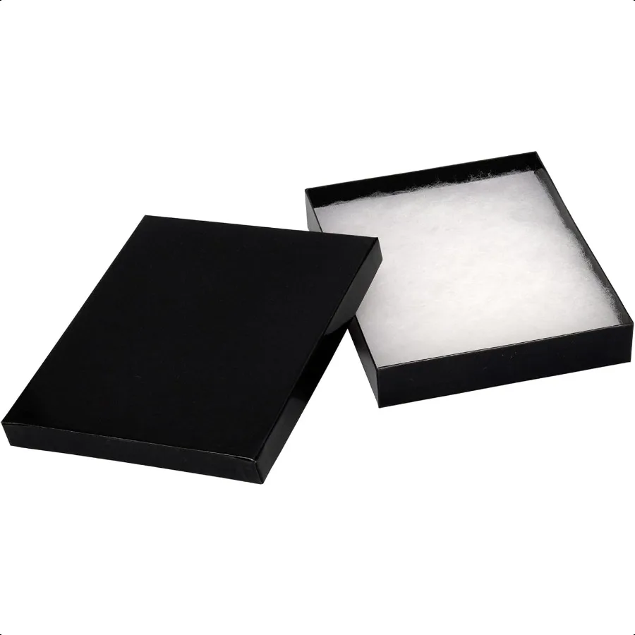 

Cardboard Jewelry Boxes 10 Pack 6"x5"x1" Bulk Cotton Filled Small Gift Boxes with Lids for Jewelry Packaging Jewelry Gift Boxes