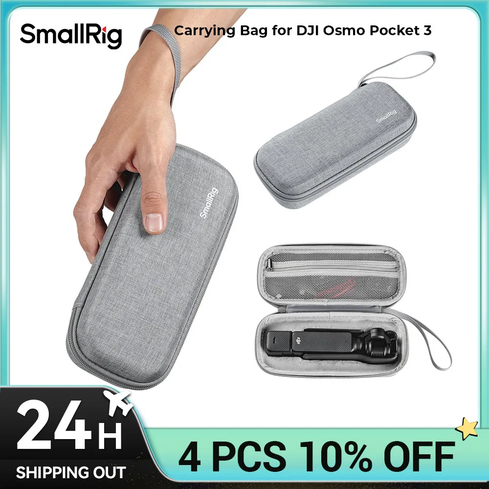 حقيبة حمل صغيرة لـ DJI Osmo Pocket 3 للتصوير الفوتوغرافي في الشوارع الحضرية والتنزه في الهواء الطلق مع حزام المعصم 5118