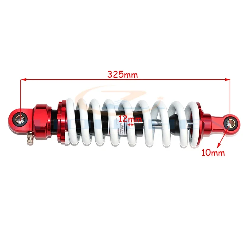 325mm rear shock absorber suspension spring shock absorber with air nozzle suitable for ATV off-road vehicle modification