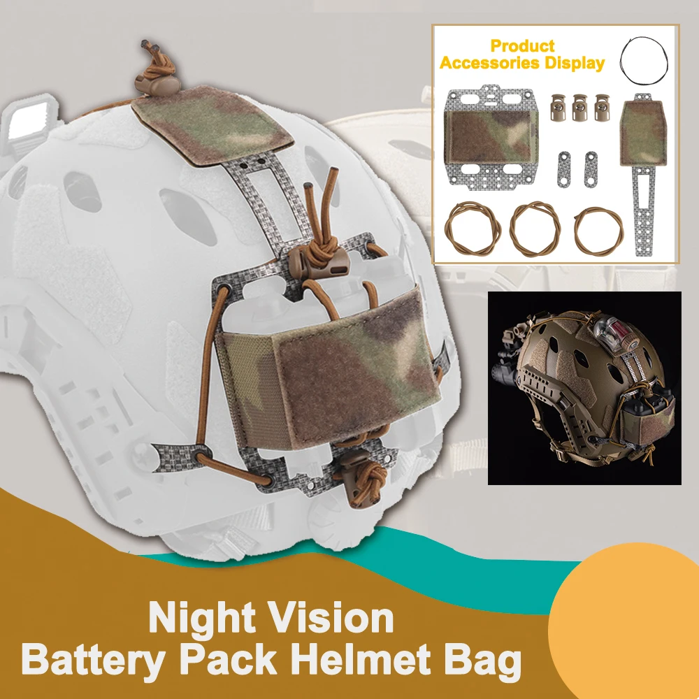 

Tactical Helmet Battery Pack Airsoft Night Vision Battery Pack Stretch adjustment Quick helmet mounting system camping equipment