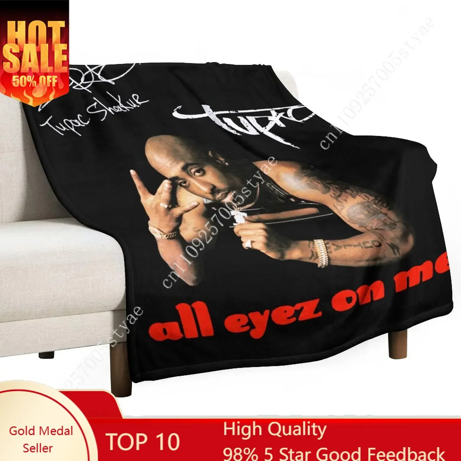 Tupac 2PAC Shakur Flannel Blankets Are Soft Comfortable and Warm Perfect for Winter Naps Homes Offices Travel Camping