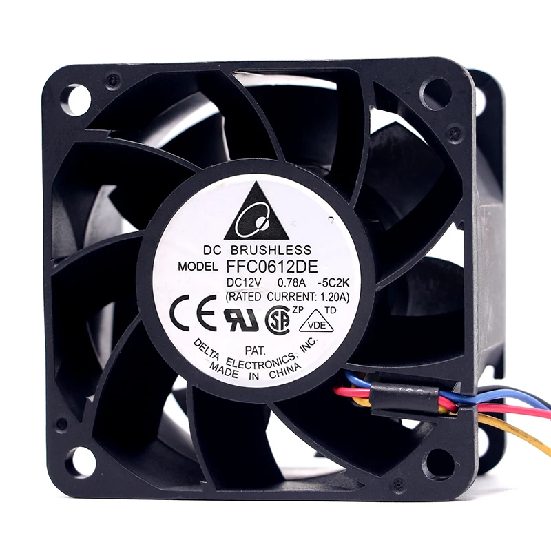 

Delta Electronics FFC0612DE DC 12 В 0,78 А 60x60x38 мм 4-проводной охлаждающий вентилятор для сервера