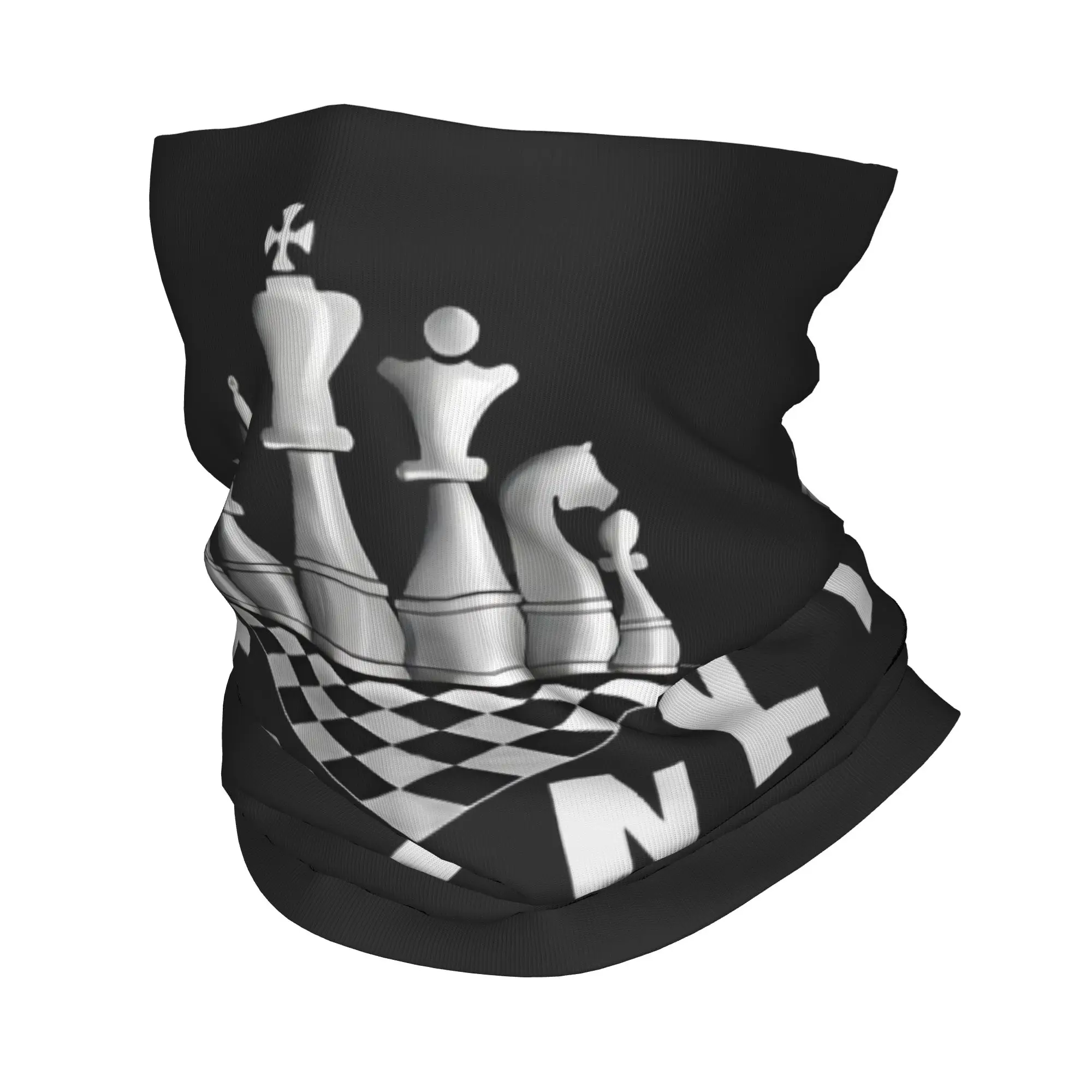 

Зимний ветрозащитный шарф-бандана для женщин с дизайном шахматной доски, многофункциональный: для защиты шеи, лица и головы, для походов и игр в шахматы