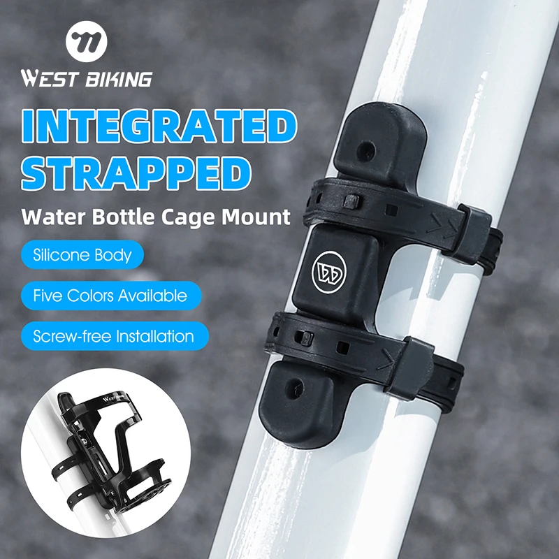 

WEST BIKING Lightweight Bicycle Bottle Holder Bike lntegrated Strap Kettle Mount Cycling Mountain Road Bike Water Cup Bracket