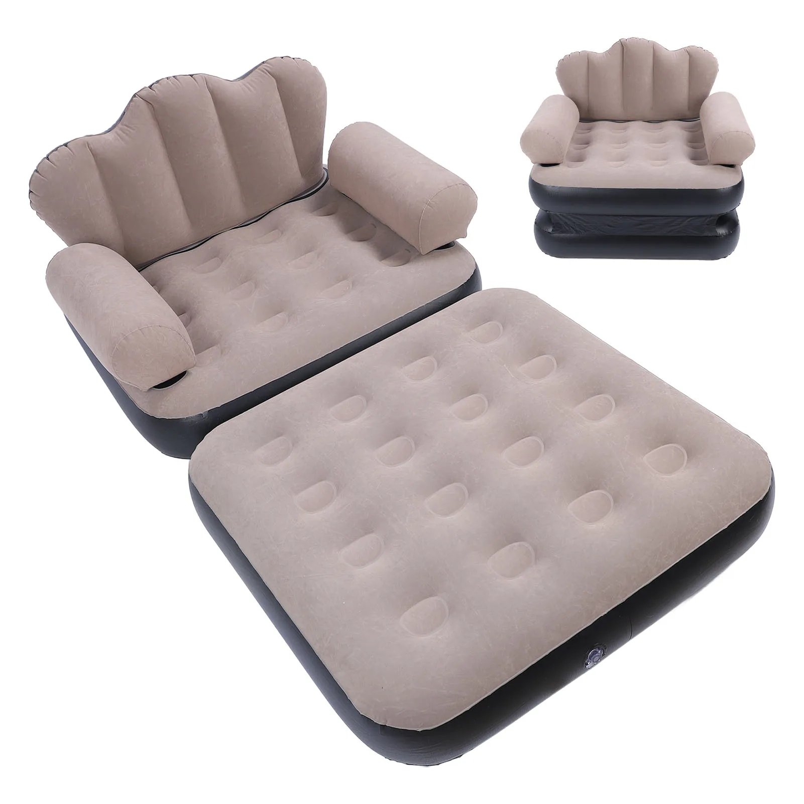 

Blow Up Couch Mattress 6.1lb Load Bearing Coffee Pressure Resistant Portable Soft Inflatable Sofa Bed for Backpacking for Home