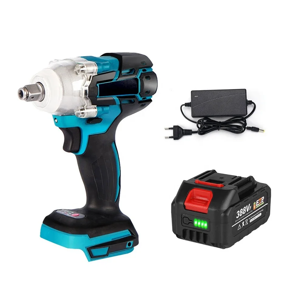 20000mAh 520N.M Brushless Cordless Electric Impact Wrench 1/2 inch for Makita 18V Battery Screwdriver Power Tools