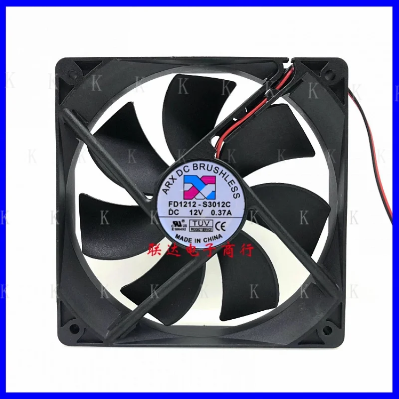 

C FOR ARX FD1212-S3012C DC12V 0.37A 12CM 2-Wire Cooling Fan
