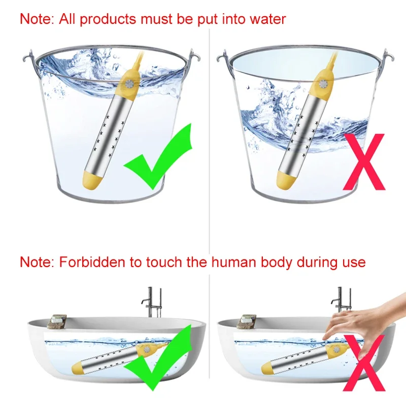 EU 220V 2000 - 2500W  Floating Electric Water Heater Boiler Water Heating Portable Immersion Suspension Bathroom Swimming Pool