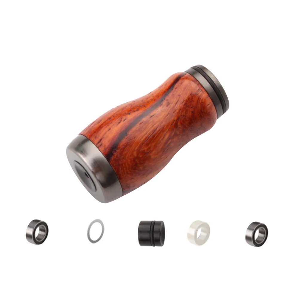 Fishing Reel Wood Knobs Red Wood Materials FOR DAIWA DIY Rocker Super Light 9.5g/pc Include 2pcs Bearing Accessories - Image 3