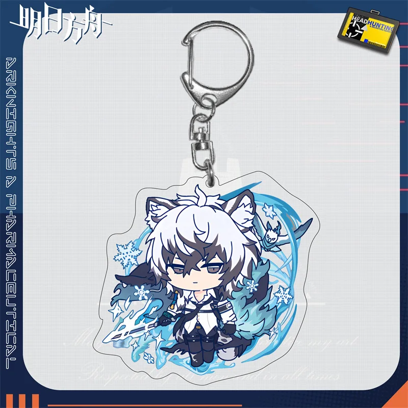 لعبة ساخنة تابوت غد الفرسان Amiya Myrtle Exusiai Skadi SilverAsh Kal'tsit أرقام سلاسل المفاتيح الاكريليك قلادة عشاق السيارات الهدايا