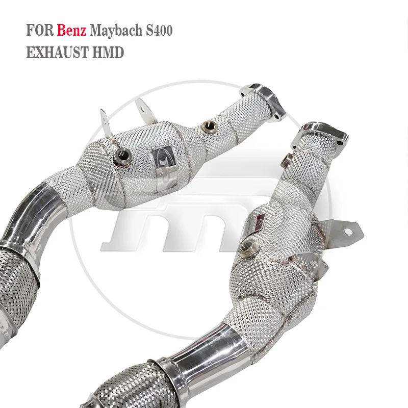 HMD Exhaust System Downpipe for Mercedes Benz S320 S350 S400 S450 Car Accessories With Catalytic Converter Catless Downpipe