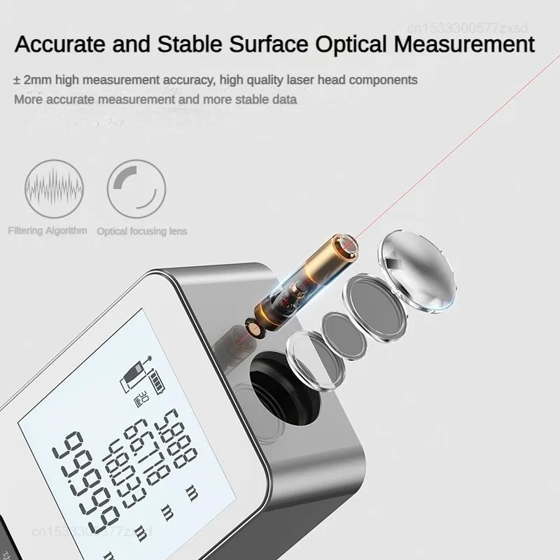 Xiaomi Home Infrared Rangefinder Ruler 50/70/100/120M Smart High-Precision Measuring Mini Handheld Distance Measuring Meter Tool