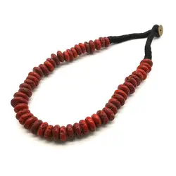 Tibetan Necklace Nepal Sherpa Lampwork Beads Necklace Antiqued Glass Trade Beads TNL245