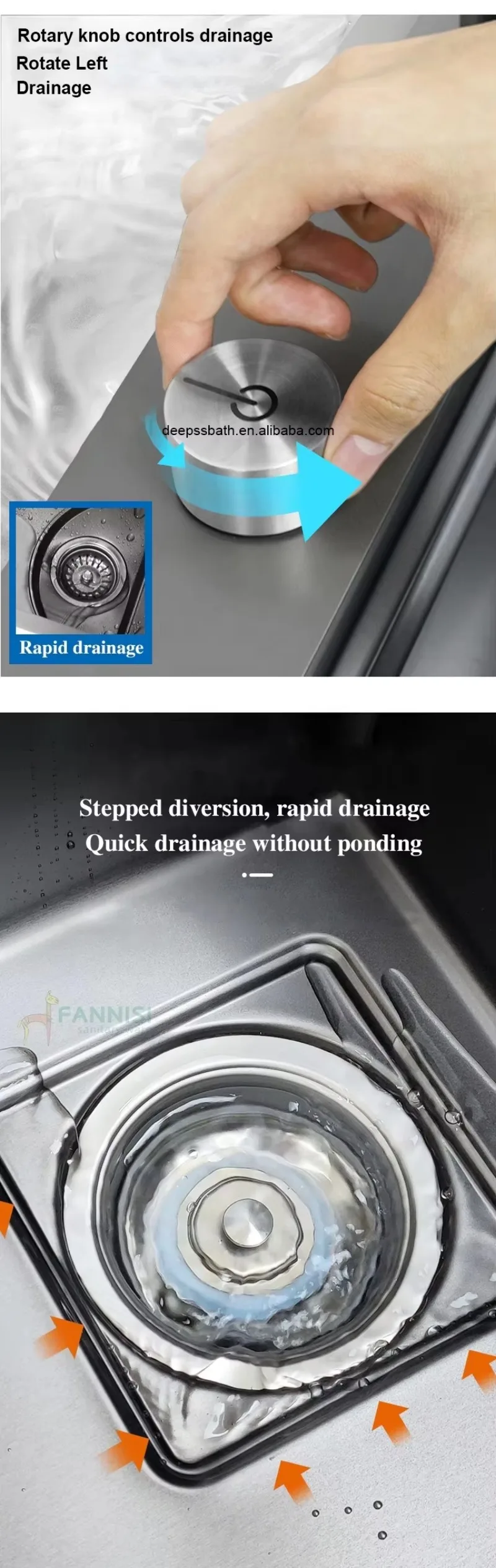 ZC1- Luxury Waterfall Spring Faucet Hybrid Faucet Single Handle Brushed Faucet