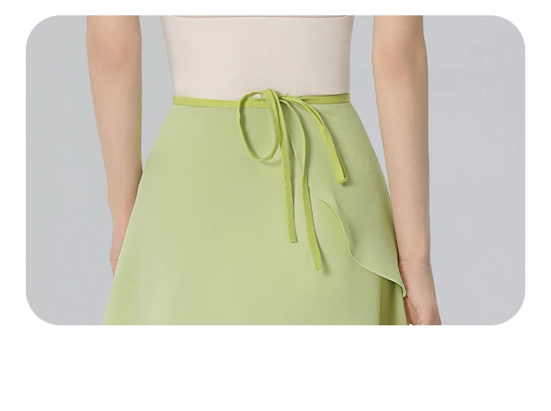 Tanzröcke für Frauen und Mädchen, Schnür-Wickelrock für Ballett, Ballerina-Tanzröcke, Weiche Polyester-Ballett-Kurzröcke für Erwachsene und Jugendliche – Detail 10