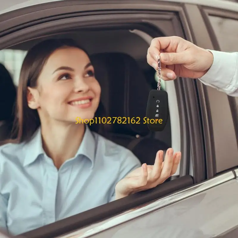 

547B Водонепроницаемый 5-кнопочный защитный чехол для автомобильного ключа Мягкий силиконовый корпус с точным вырезом