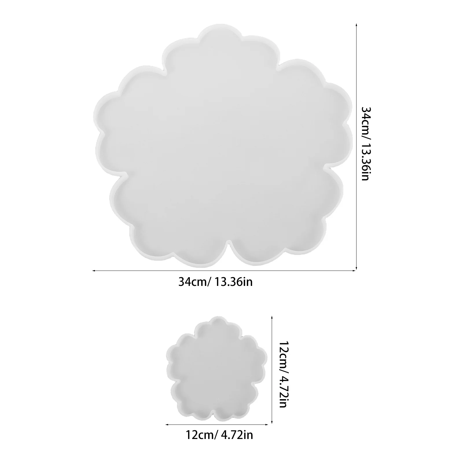 Silicone Flower Mold Set Floral Coaster Making Moulds for Epoxy Resin Reusable DIY Crafting Projects Flower Rensin Mold