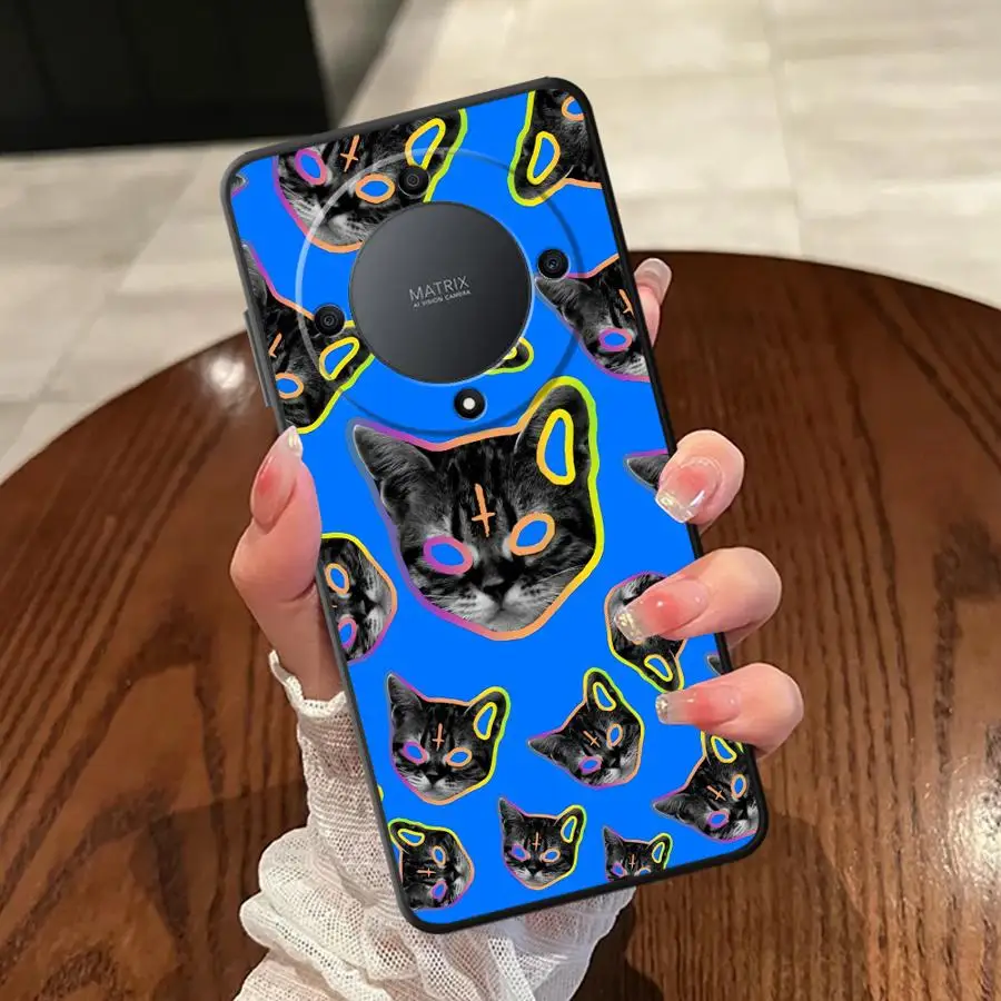 Weiche Rückseite Handyhülle für Honor X7a X8 X9 X9a 8X90 Lite X9c X7 70 Cool Cat