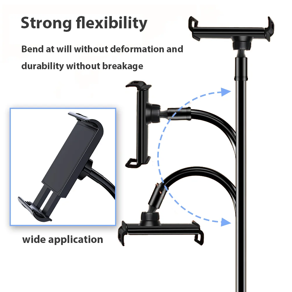 Bedside Table Tablet Stand 360° Rotating Adjustable Long Arm Clamp Tablet Lazy Stand Suitable For iPad Samsung Xiaomi 4-11 inch