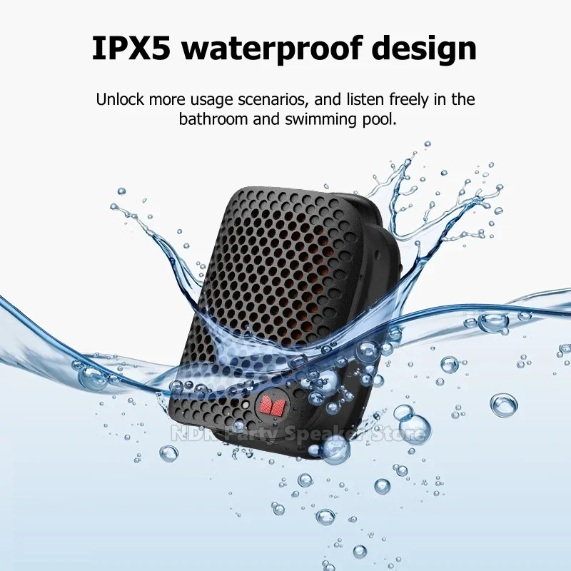 2024 جديد كليب على يمكن ارتداؤها المحمولة سماعات بلوتوث صغيرة BT V5.4 TWS صوت ستيريو في الهواء الطلق IPX5 مشغل موسيقى مقاوم للماء