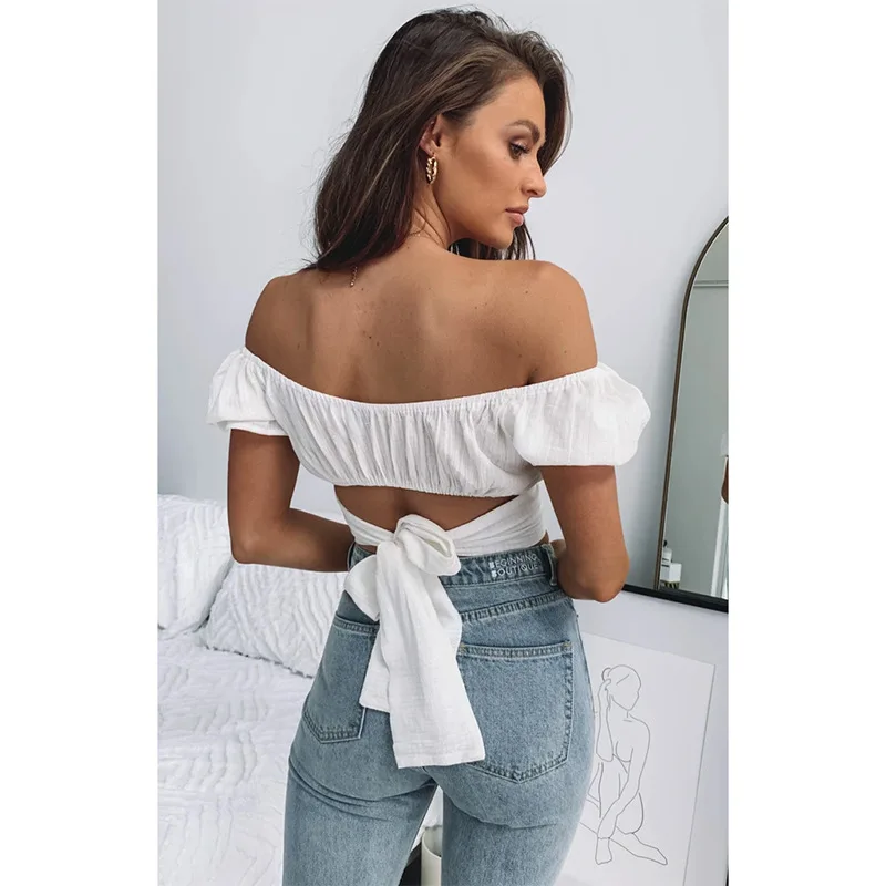 Women’s Sexy Exposed Navel Tube Tops Fashion Solid Color Off-the-shoulder Pullover Strapless Tops Wrap Tops y2k clothes summer