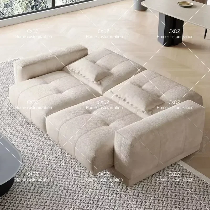 Electric Recliner Sofa Modern Simple Design for Small Apartment Living Room Multi Functional Adjustable Lie Flat Sofa Bed