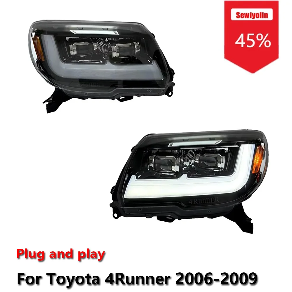 

Sewiyolin Car LED Upgrade Headlight Accessories For Toyota 4Runner 2006-2009 DRL Brake Turn Signal Lamp Plug and Play