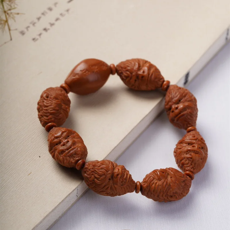 [Olive Nut Carving Great Saint] Monkey King: Quest for the Sutra Collectables-Autograph Bracelet Toy Hand Carved One Pi