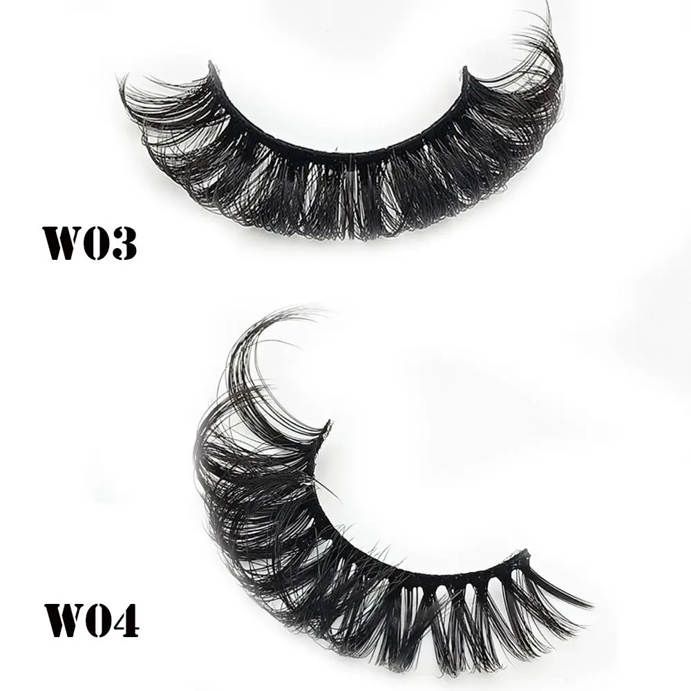 10 جوڑے دوبارہ قابل استعمال Fluffy Soft Wispy والیوم روس والیوم DD Curl Faux Mink False Eyelashes