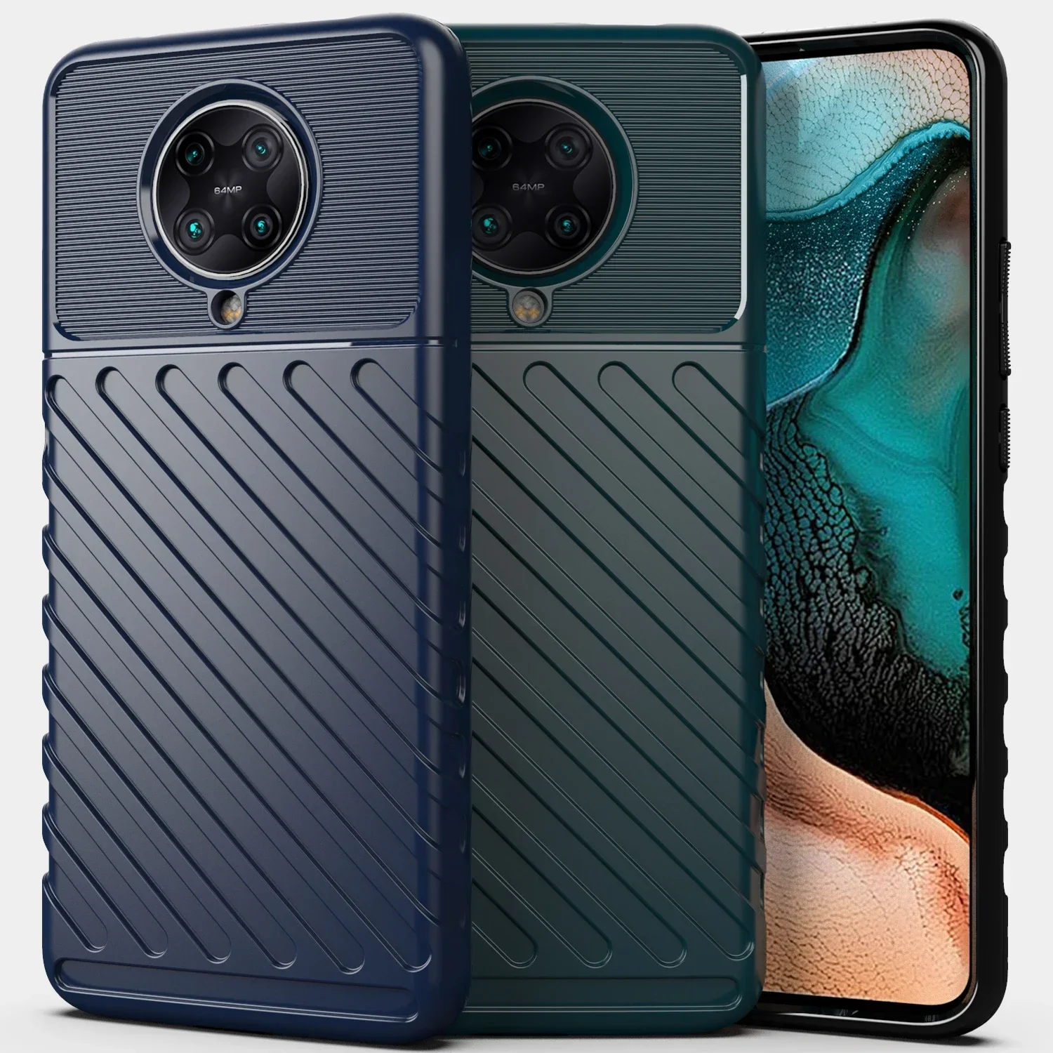 Funda de teléfono de silicona de lujo a prueba de golpes, funda protectora para Redmi K30 Pro, K30 Pro Zoom, K30 Ultra, Poco F2 Pro-Soft TPU